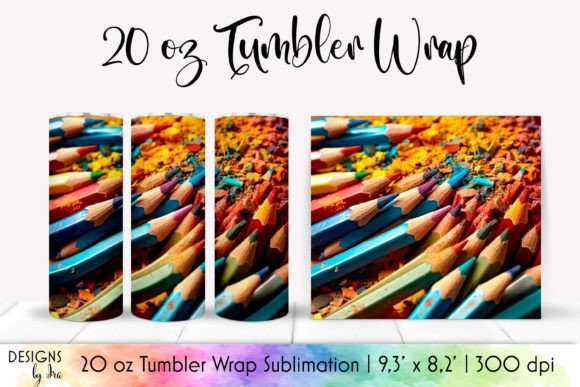 Coloured Pencils Tumbler Wrap Designs: A Seller's Review