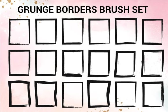 Free Grunge Borders Brush Set: Graphics & Brushes for Sellers