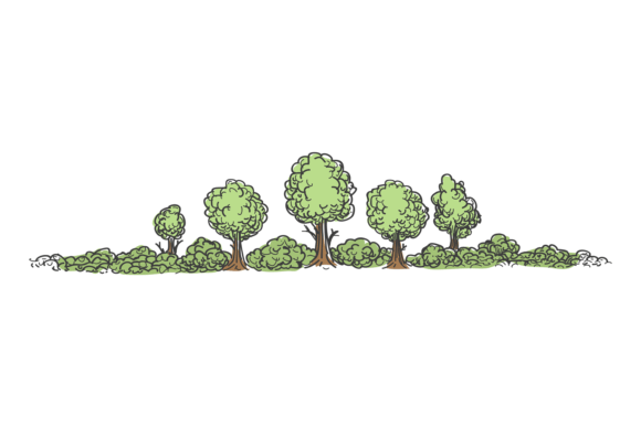 Green Forest Landscape Graphics for Crafts