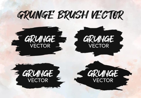 Grunge Stroke Brush Set Collections for Graphics and Brushes