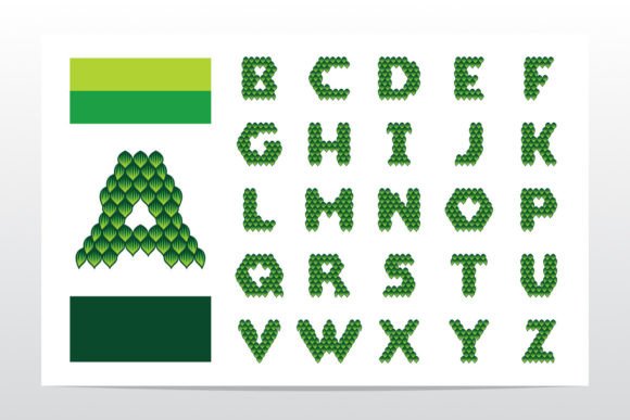 Leaf Bushes Letter Design: Premium Graphics for Creative Templates