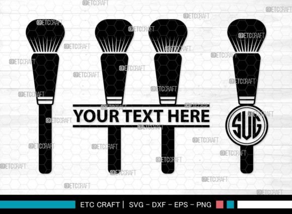 Makeup Brushes Monogram, Cosmetic SVG Review