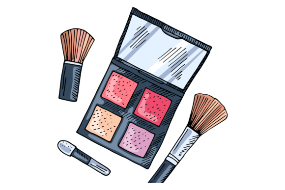 Makeup Palette Color Sketch: Essential Graphics for Illustrations
