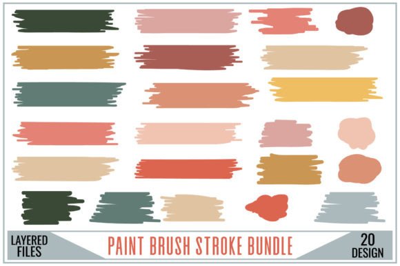 Paint Brush Stroke SVG Bundle Vol - 04: Graphics for Brushes