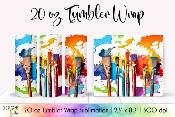 Paint Brushes Colourful Tumbler Wrap PNG: A Designer's Review of Graphics and Tumbler Wraps