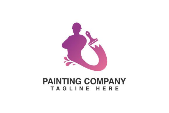 People with Paint Brushes Vector Logo: Graphics for Logos