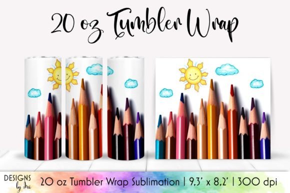 School Kid Tumbler Wrap Sublimation Graphics for Makers