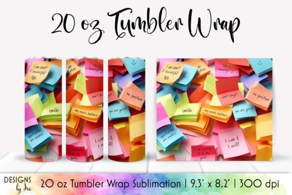 Sticky Notes Colourful Office Tumbler: A Graphic Design Asset Review