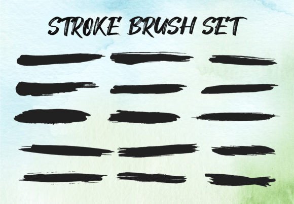 Stroke Brush Set Collection: Modern Graphics and Brushes for Publishing