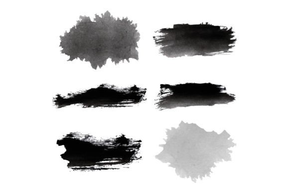 Watercolor Hand Drawing Brush Set: Essential Graphics for Brushes